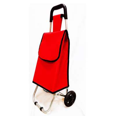 Custom Logo Portable Shopping Cart Trolley Bag  Folding Shopping Trolley Cart