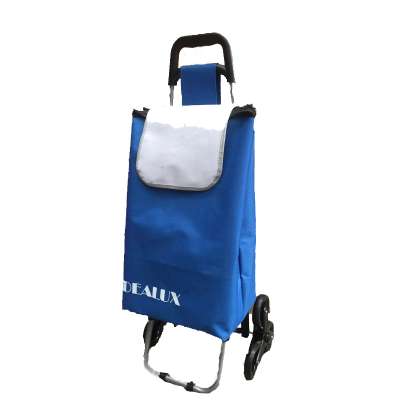 Custom Logo Portable Shopping Cart Trolley Bag  Folding Shopping Trolley Cart